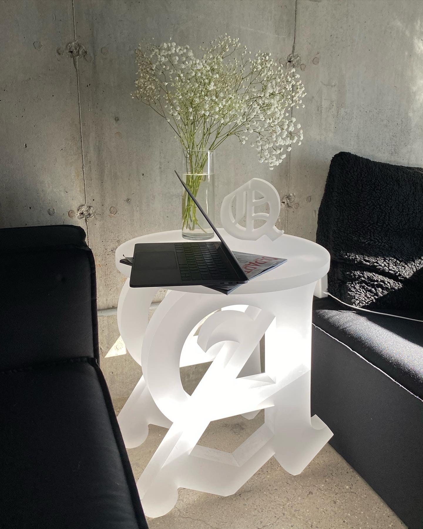 Alone on This Planet - Customized Letter A Accent Table - Soul of Shadow